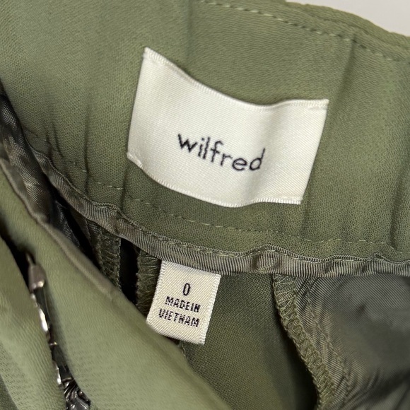 GUC Wilfred Sage Green Cuffed Front Knife Pleat Trouser Pants Size 0 - Picture 3 of 3